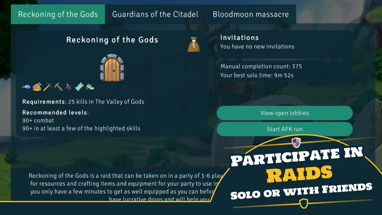 Preview of raid gameplay in Idle Clans
